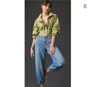 Anthropologie Pilcro Barrel Cargo Jeans In Medium Wash